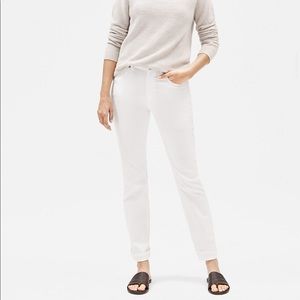 Eileen Fisher straight leg jeans white size XS
